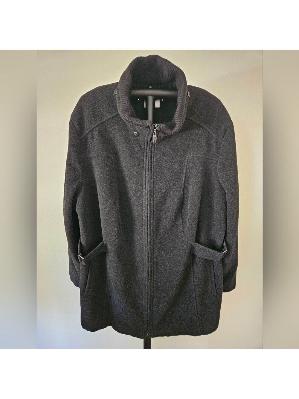 CROFT & BARROW WOMEN'S BLACK WOOL BLEND WINTER COAT SIZE 2X